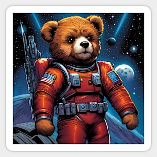 Teddy as a new recruit in the space Force Sticker